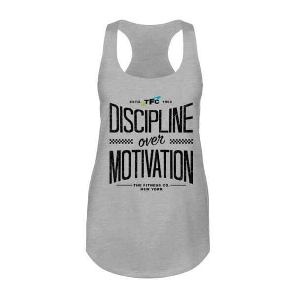 DISCIPLINE OVER MOTIVATION - WOMEN'S FITTED TANK - $N5FCVV$ Thumbnail
